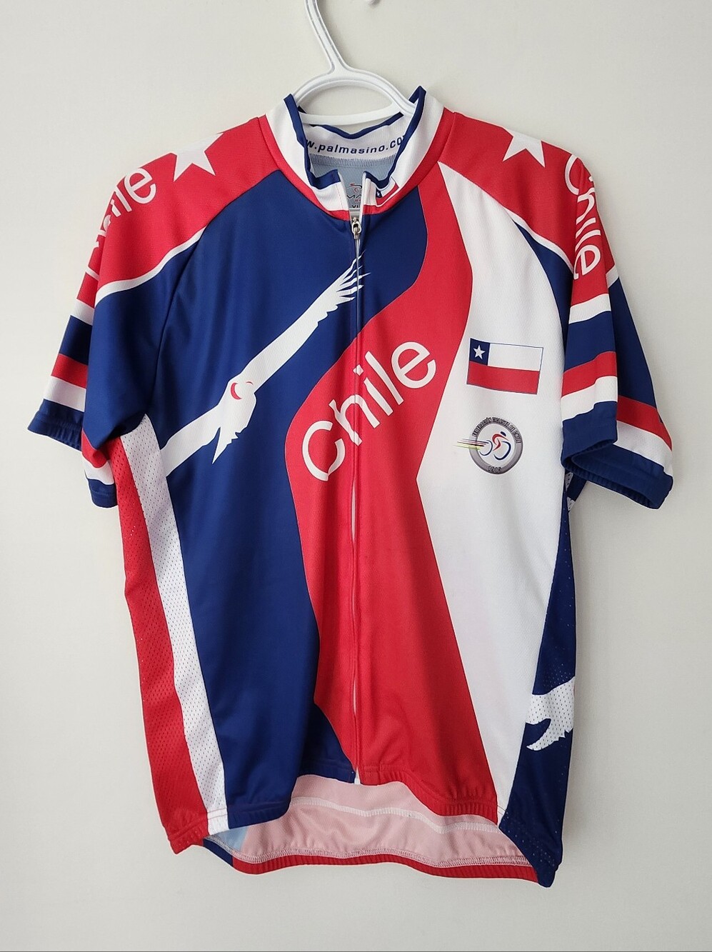 Vintage Palmasino Chile National Team Cycling Jersey Men's XL Condor Flag